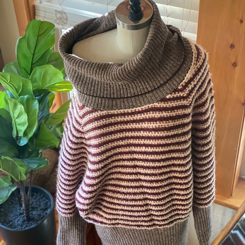 Free People Tweedy Wool Turtleneck Sweater